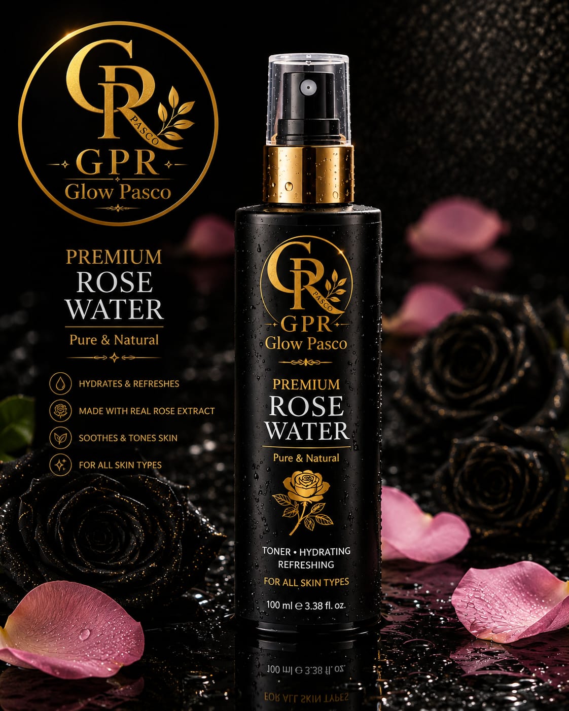 GPR Pure Rose Water Facial Mist & Toner