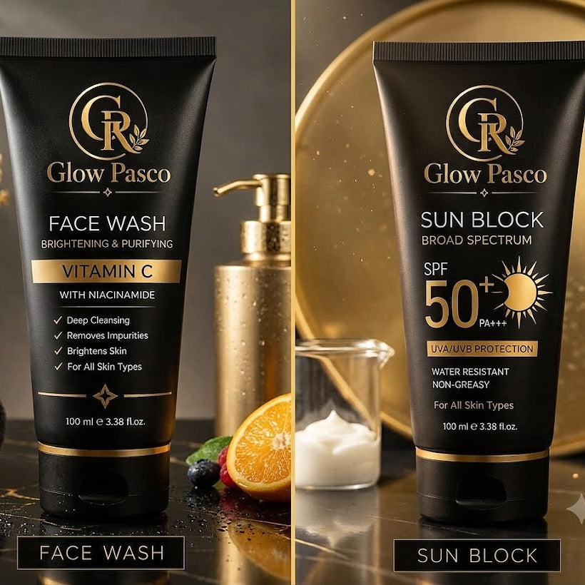 [Glow Pasco] Face Wash & Sunblock Set – 100 ml Each