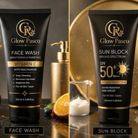 [Glow Pasco] Face Wash & Sunblock Set – 100 ml Each